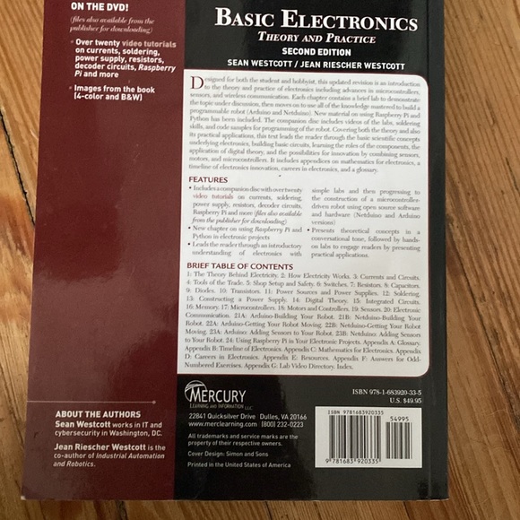 Basic Electronics [OP]: Theory and Practice by Sean Westcott - Picture 2 of 2